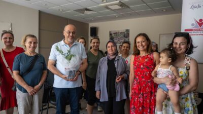 Bornova Belediyesi, kent bostanlarında üretim yapan kadınlara yönelik düzenlediği “Çocuklar