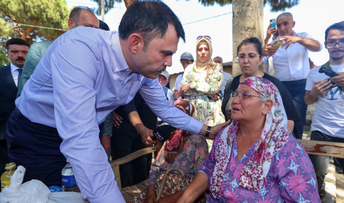 Ödemiş'te orman yangınında hasar gören köyleri ziyaret eden Çevre, Şehircilik