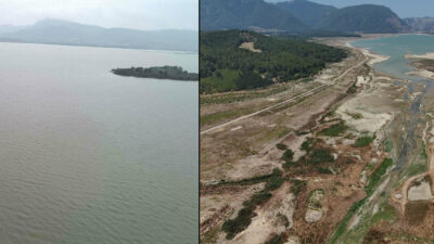 İzmir'in can damarı Tahtalı Barajı'nda su seviyesi yüzde 10,79'a düştü.