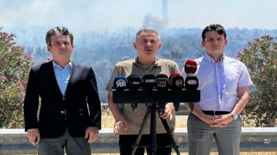 Çeşme ve Ödemiş'te alevler söndürülmeye çalışılıyor. 9 uçak, 22 helikopter,