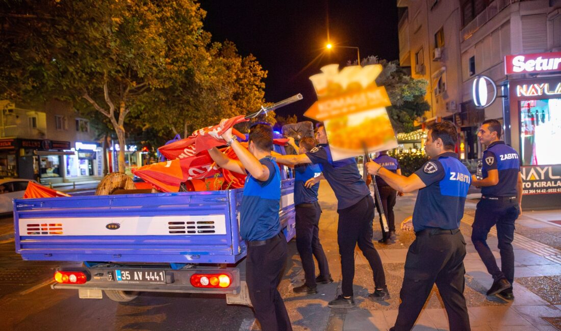 Karşıyaka Belediyesi, Girne Bulvarı ve Erdoğan Akkaya Sokak’ta yaptığı denetimlerde