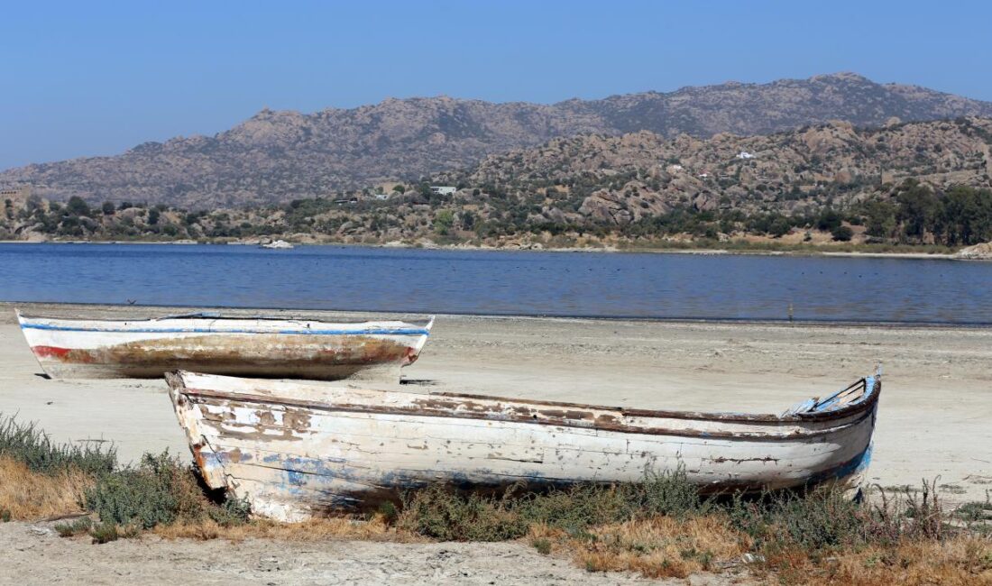 Muğla ve Aydın sınırındaki Bafa Gölü’nde hem su seviyesi hızla