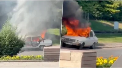 Ankara’da TBMM önünde beyaz bir Toros'u yakan 57 yaşındaki M.E.F.’nin