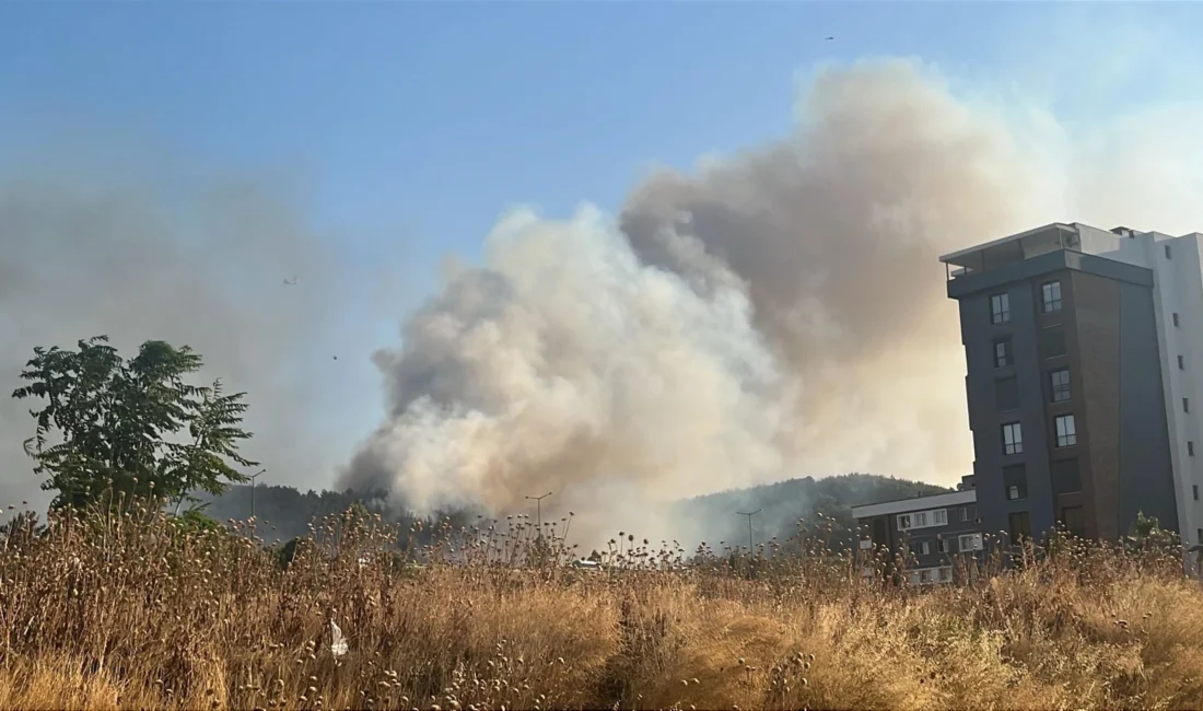 İzmir’in Buca ilçesinde otobanda seyir halindeki bir araçta çıkan yangın,