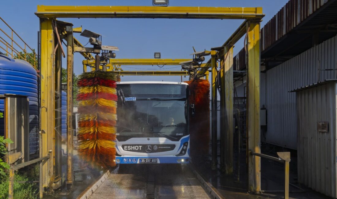 İzmir Büyükşehir Belediyesi ESHOT Genel Müdürlüğü, otobüs yıkamada kullanılan suyu