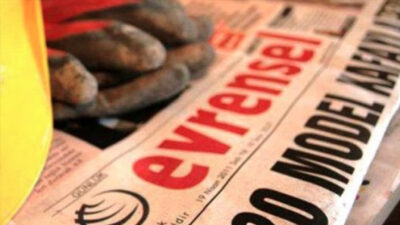 Evrensel Gazetesi'nin İzmir bürosuna gece yarısı 01.130'da kimliği belirsiz bir