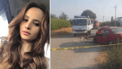 izmir’in Ödemiş ilçesinde, kamyonla çarpışan otomobilin sürücüsü 24 yaşındaki Hanife