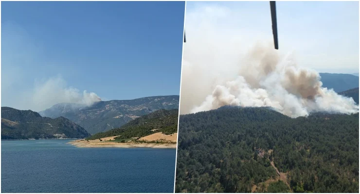 Sinop’un Durağan ilçesinde çıkan orman yangını 22 hektarlık alanda etkili