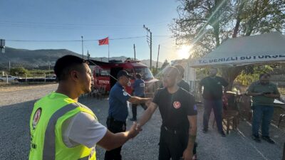 Denizli’nin Buldan ilçesinde çıkan orman yangınını söndürme çalışmalarına destek amacıyla