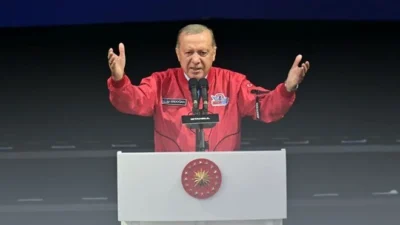 TEKNOFEST'te konuşan Cumhurbaşkanı Erdoğan, İsrail Başbakanı Netanyahu'nun kitabe talebine sert