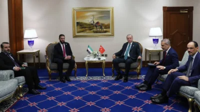 Cumhurbaşkanı Recep Tayyip Erdoğan, Suriye Cumhurbaşkanı Ahmed Şara ile bir