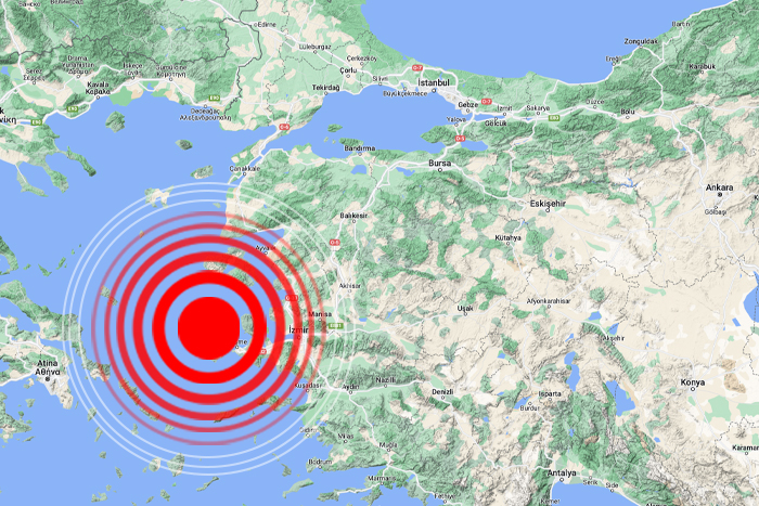 AFAD verilerine göre, merkez üssü Ege Denizi olan 5,1 büyüklüğündeki