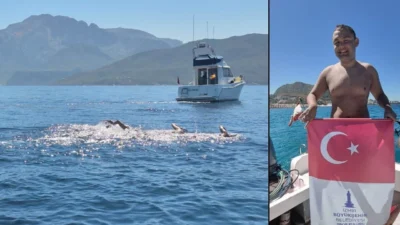 İzmir Büyükşehir Belediyesi Spor Kulübü ultra maraton yüzücüsü Tuna Tunca,