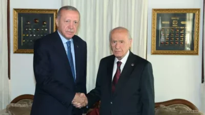 Cumhurbaşkanı Recep Tayyip Erdoğan ile MHP Genel Başkanı Devlet Bahçeli,