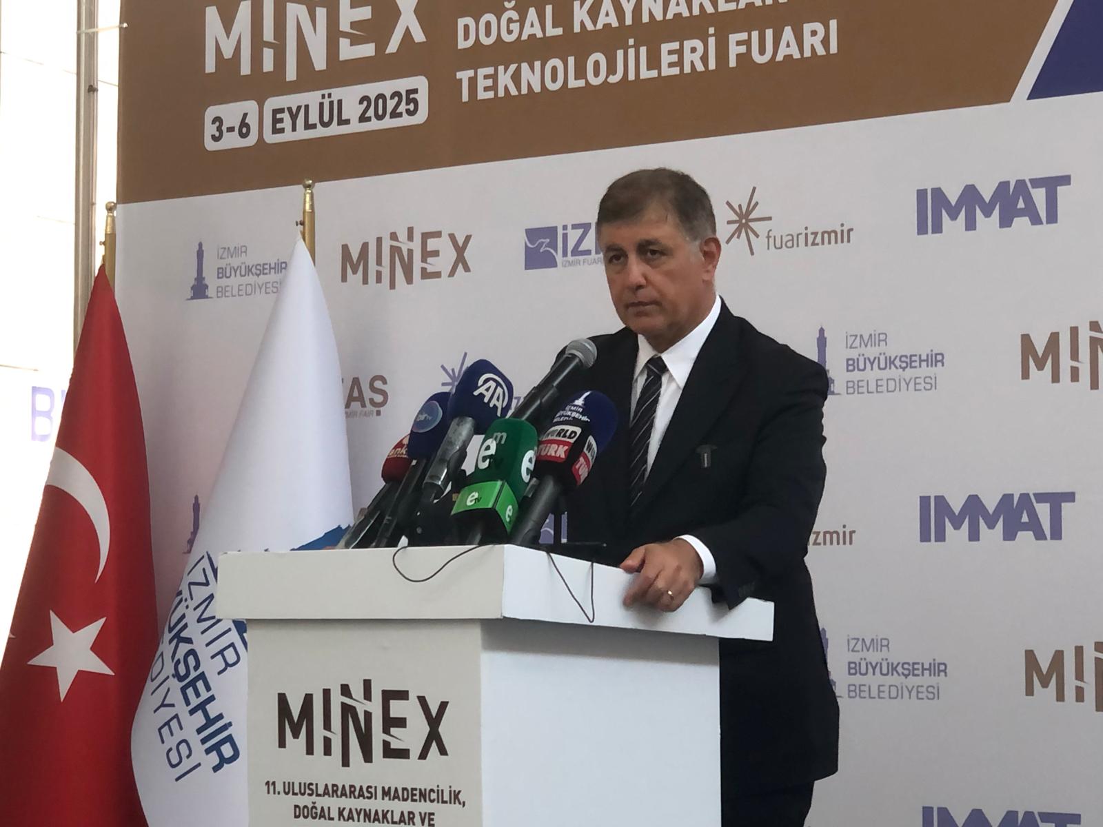 İzmir Büyükşehir Belediye Başkanı Cemil Tugay, MINEX 2025 fuarına katıldı.