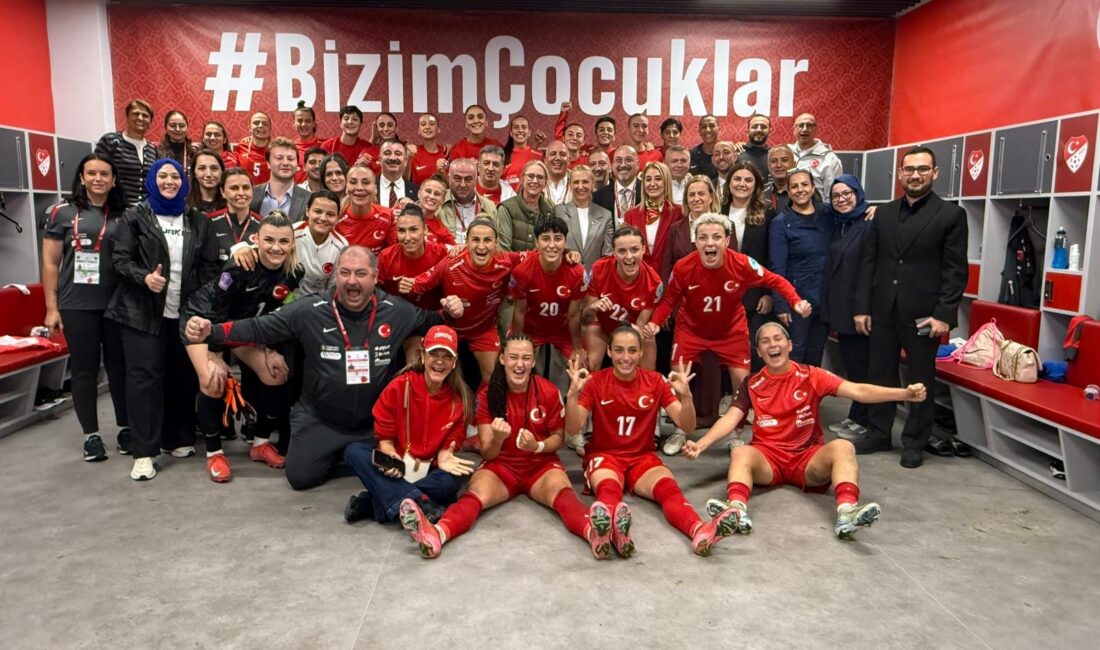 Kadın Milliler tarihi zaferi Cumhurbaşkanı ile  paylaştı UEFA Uluslar B Ligi’nde Kosova’yı toplamda 7-0’lık skorla eleyen Kadın