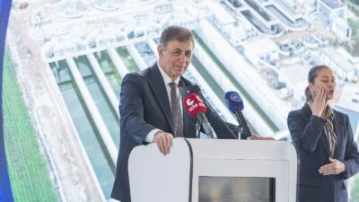 İzmir Büyükşehir Belediye Başkanı Cemil Tugay, Torbalı’daki arıtma tesisi açılışında