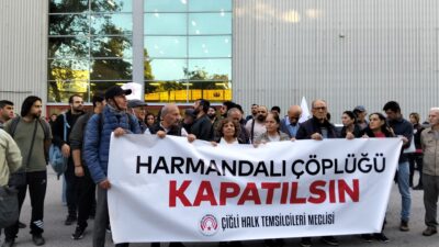 DEMOKRAT GÜNDEM-HABER MERKEZİ-İzmir’in Çiğli ilçesindeki Harmandalı Çöplüğü’nde yeniden çöp dökümüne