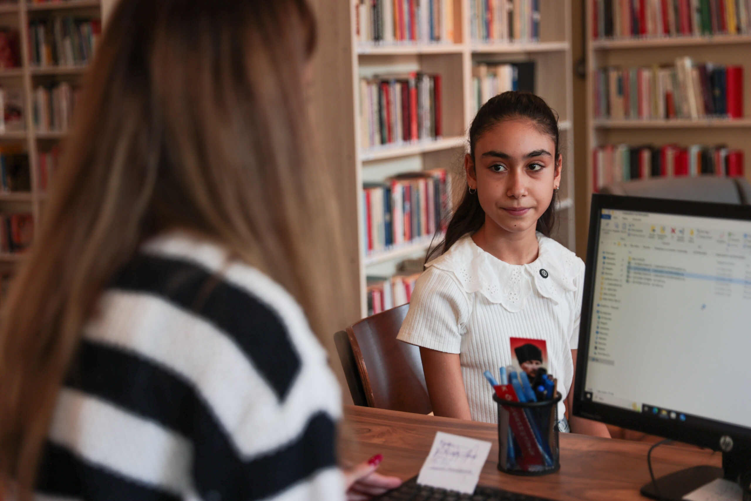 Buca Belediyesi’nin tarihi Ernest Balladur Köşkü’nde hizmete açtığı Cumhuriyet Kütüphanesi,