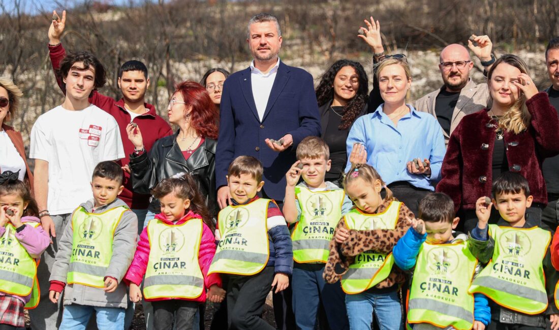 Buca’da geçtiğimiz yaz çıkan orman yangınlarında zarar gören alanlar, ilçedeki