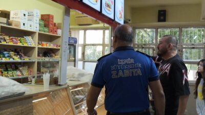 İzmir Büyükşehir Belediyesi Zabıta ekipleri, öğrencilerin sağlığı ve güvenliği için