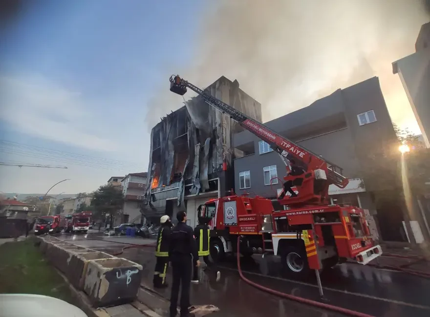 Kocaeli'nin Dilovası ilçesindeki bir kozmetik fabrikasında çıkan yangında 6 kişi