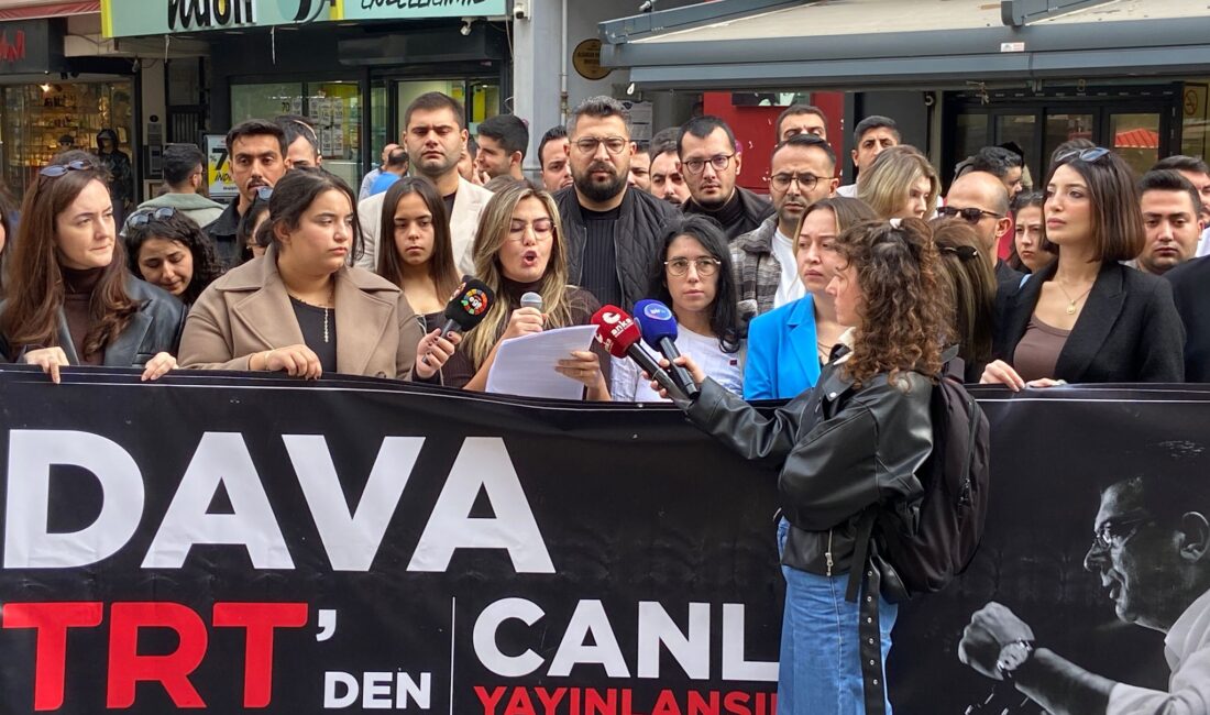 CHP İzmir Gençlik Kolları, Cumhurbaşkanı adayı Ekrem İmamoğlu’nun davasının TRT’den