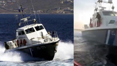 Didim ile Eşek Adası (Agothonisi) arasındaki sularda avlanan Türk balıkçı