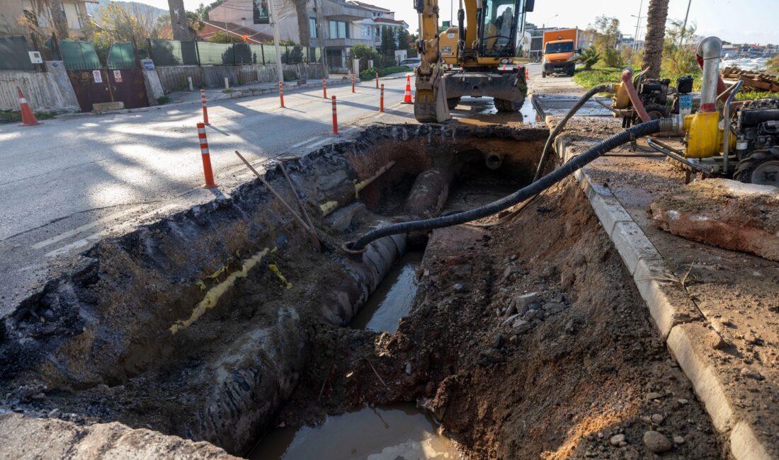 800 mm’lik ana iletim hattındaki arıza nedeniyle iki ilçede su