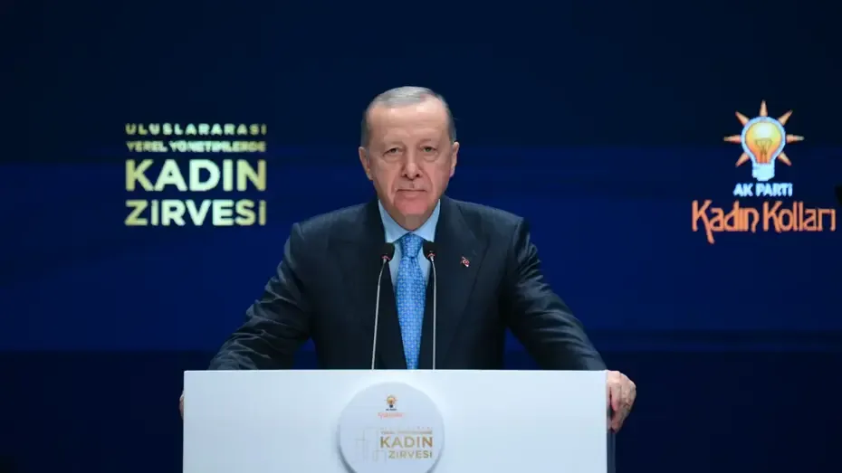 Cumhurbaşkanı Recep Tayyip Erdoğan, "Uluslararası Yerel Yönetimlerde Kadın Zirvesi"nde yaptığı