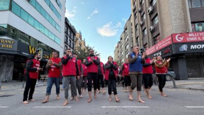 İzmir Büyükşehir Belediyesi, 8 Aralık’taki “çıplak ayak” protestosuna katılan işçiler