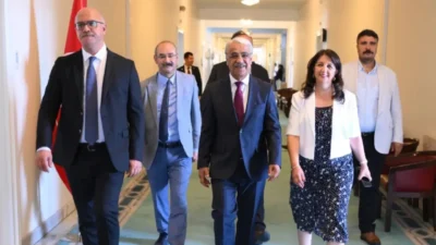 Pervin Buldan, Mithat Sancar ve Faik Özgür Erol, Abdullah Öcalan