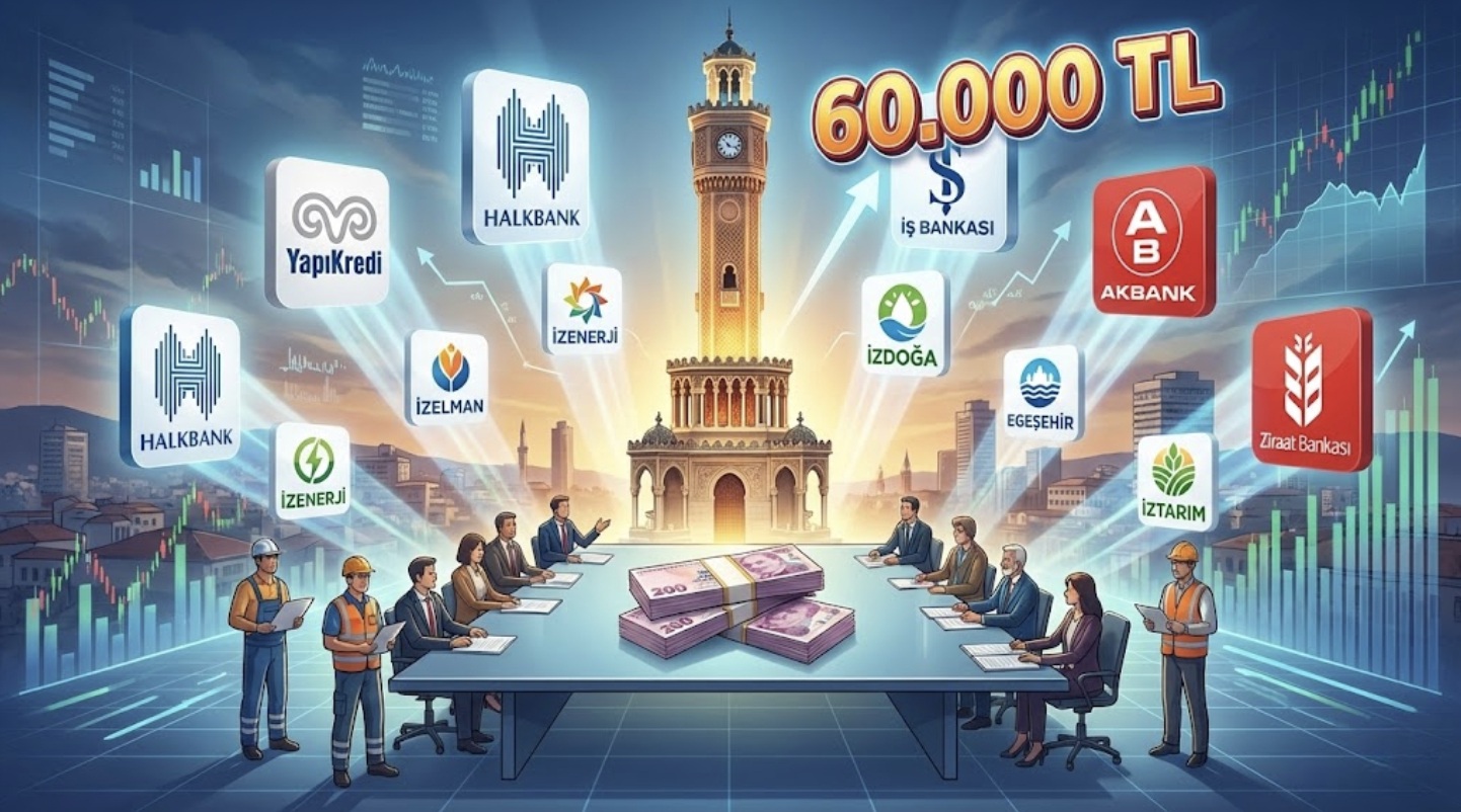 İzmir Büyükşehir Belediyesi iştiraklerinde çalışan binlerce işçi için yapılan banka