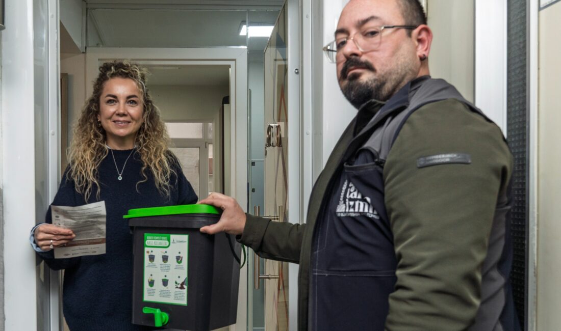 İzmir Büyükşehir Belediyesi, organik atıkların çöpe gitmesini engelleyerek sera gazı