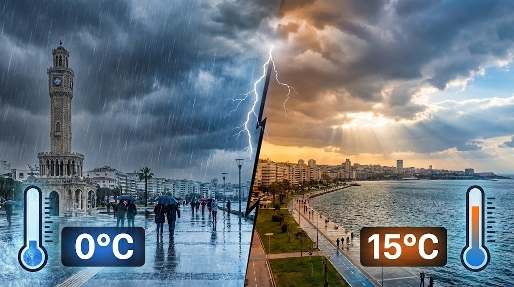 İzmir’de termometreler sıfırı görecek! Sağanak yağışın ardından kenti bekleyen dondurucu