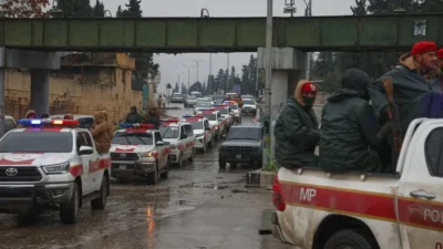 Suriye’de HTŞ kontrolündeki güvenlik güçleri, Halep’in doğu kırsalındaki Deyr Hafir