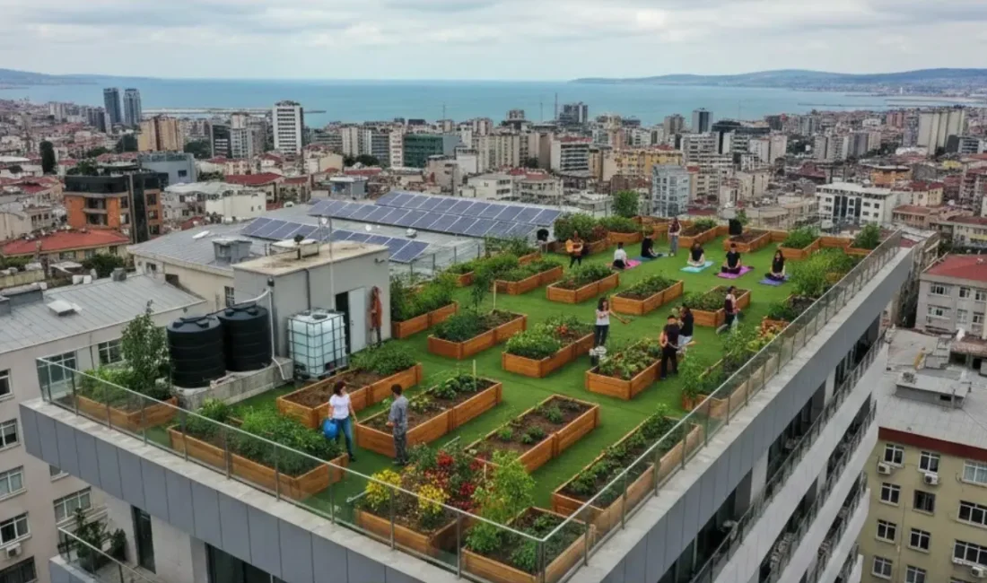 Permakültür temelli yeşil çatılarla yağmur suyu hasadı, kompost ve yerli