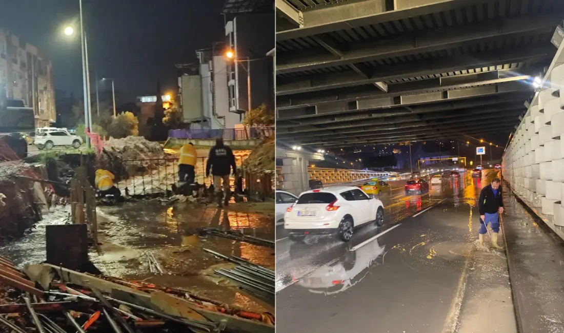 İzmir’de akşam saatlerinde etkisini artıran sağanak ve fırtına, kent genelinde