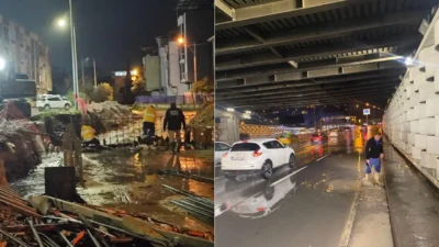 İzmir’de akşam saatlerinde etkisini artıran sağanak ve fırtına, kent genelinde