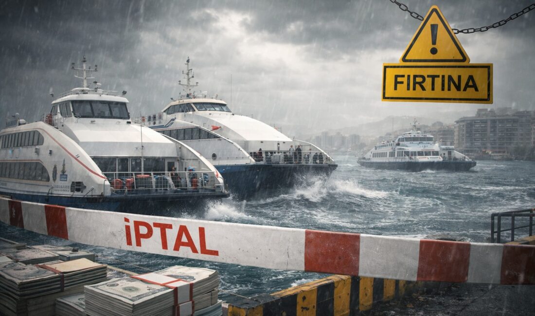 İzmir’de sabah saatlerinden itibaren etkisini artıran şiddetli rüzgar ve olumsuz