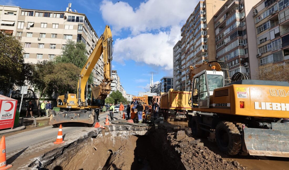 İzmir’in su altyapısında stratejik öneme sahip İnönü Caddesi’ndeki ana isale