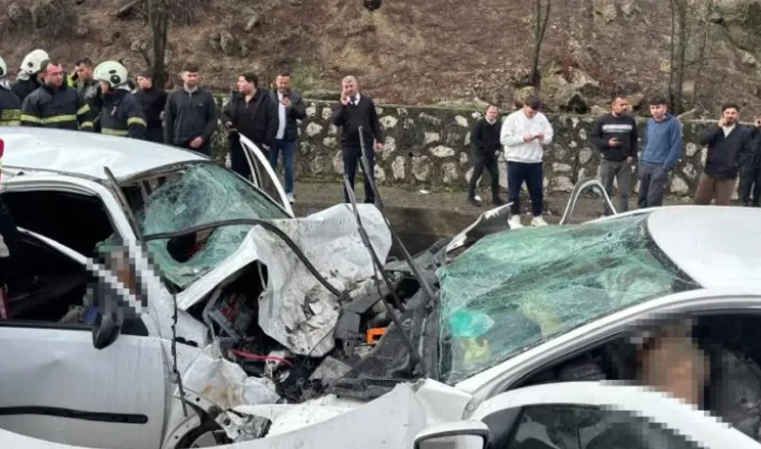 İki otomobilin kafa kafaya çarpıştığı kazada can pazarı yaşandı. 7