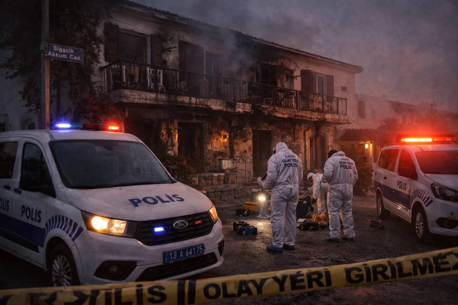 14 Şubat için Manisa’dan Seferihisar’a gelmişlerdi... Sabaha karşı odadan yükselen