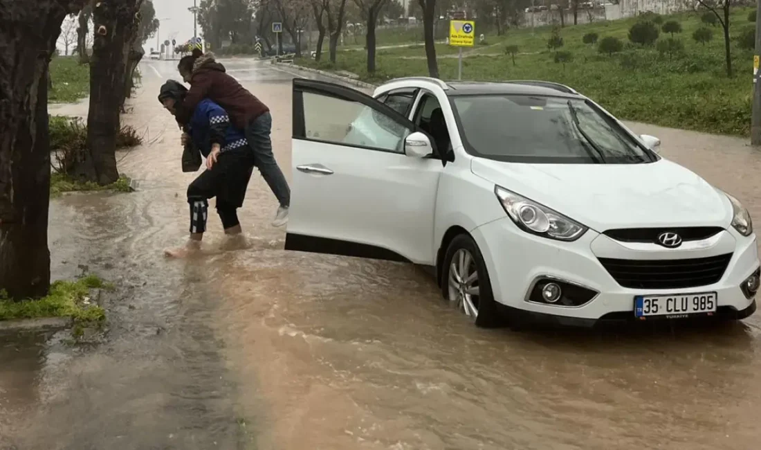 Turuncu alarm İzmir’i vururken Alsancak’tan gelen görüntüler gündeme damga vurdu.