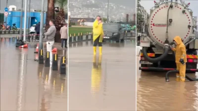 Konak'ta çekilen görüntüye Başkan Tugay ateş püskürdü. Mizansen yapmakla suçladığı