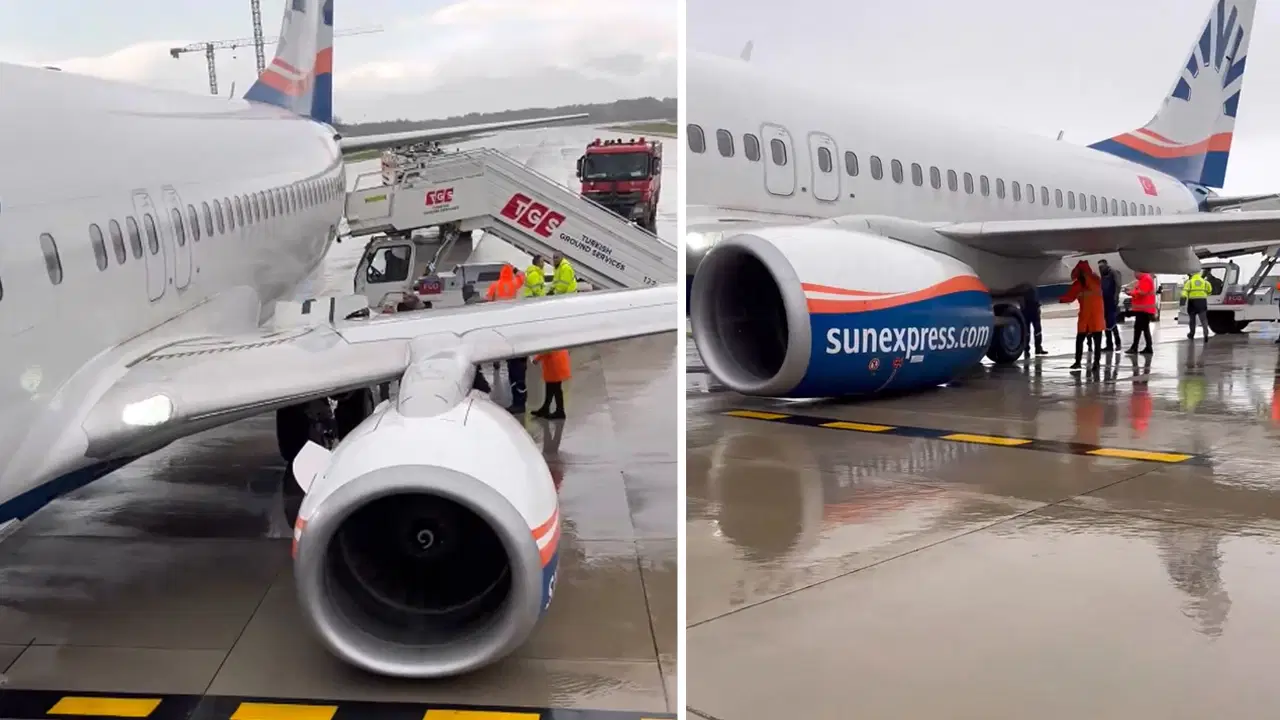Antalya Havalimanı'nda bugün öğleden sonra gerçekleşen kazada, SunExpress havayollarına ait