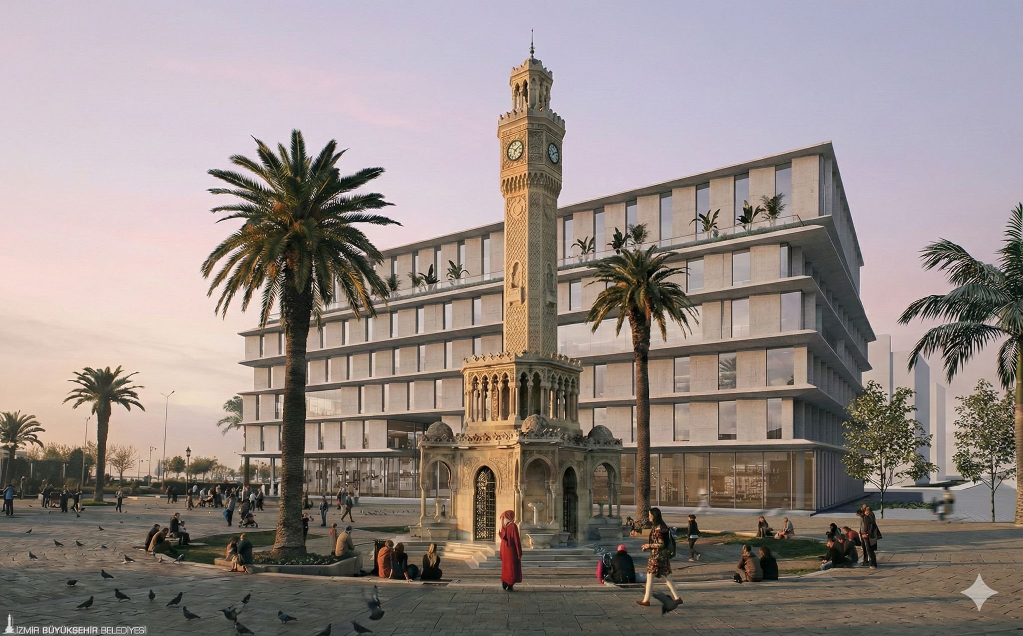 2020 depremi sonrası yıkılan İzmir Büyükşehir Belediyesi ana hizmet binası