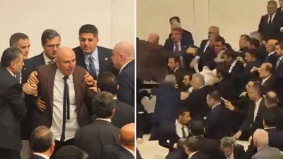 Adalet ve İçişleri bakanlarının yeminine yumruklar damga vurdu. CHP'li Mahmut