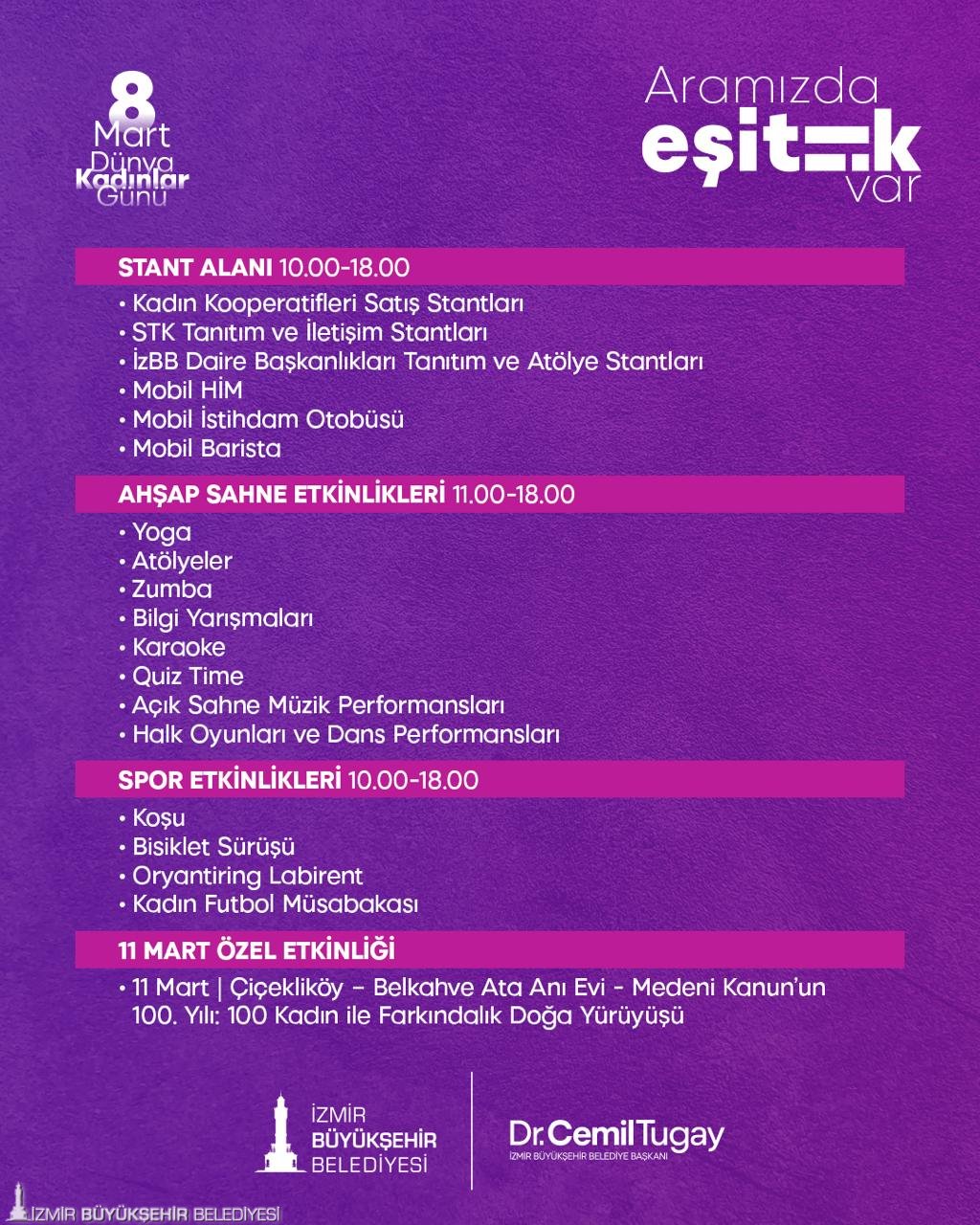 İzmir'in dört bir yanında 8 Mart Dünya Kadınlar Günü etkinliği: 'Aramızda eşitlik var'