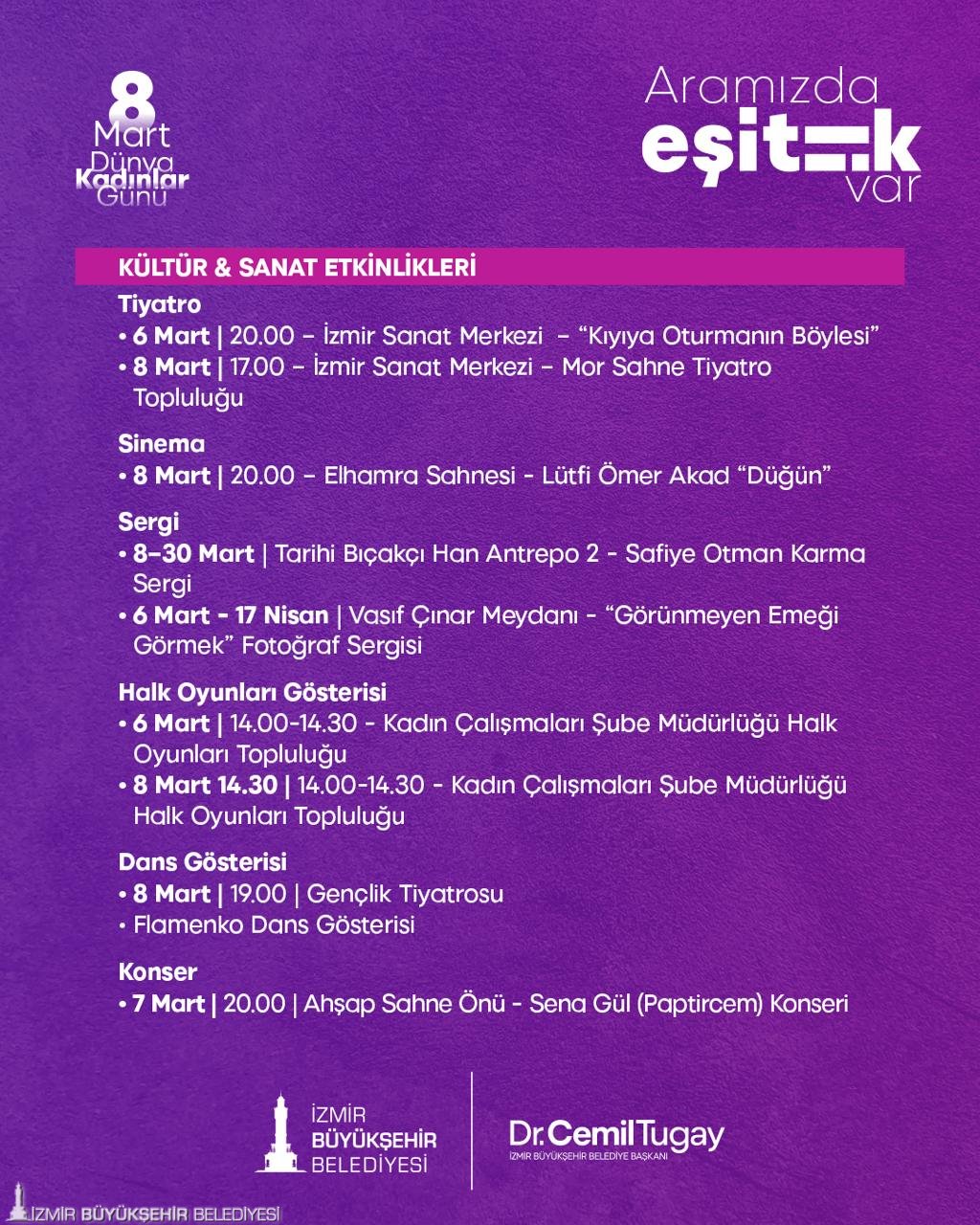 İzmir'in dört bir yanında 8 Mart Dünya Kadınlar Günü etkinliği: 'Aramızda eşitlik var'